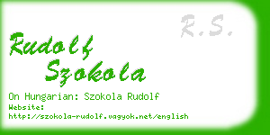 rudolf szokola business card